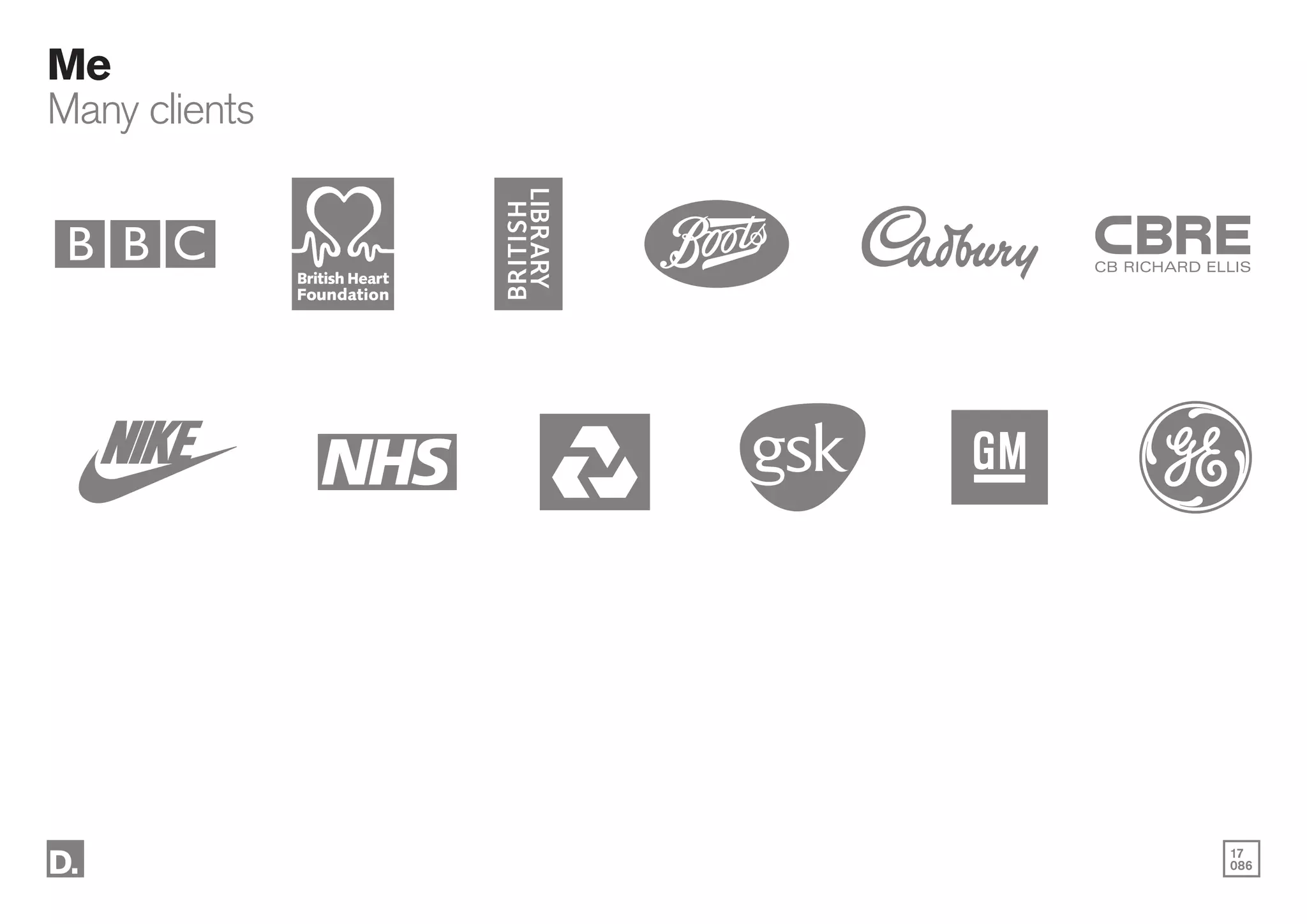 17
086
Me
Many clients
 