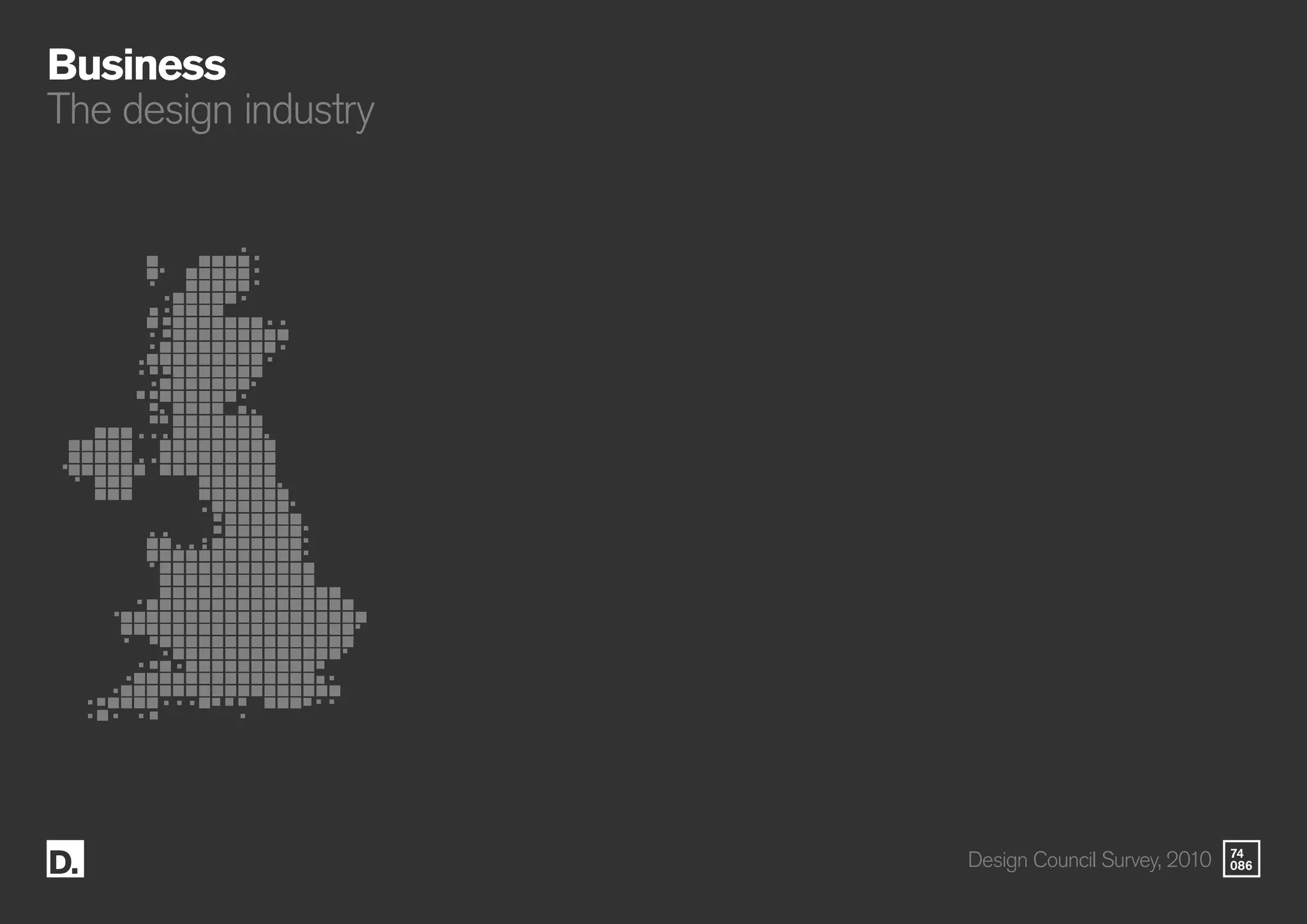 74
086
Business
The design industry
Design Council Survey, 2010
 