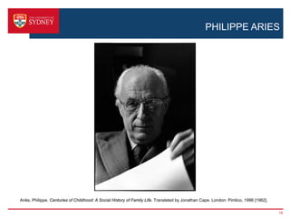 PHILIPPE ARIES




Ariès, Philippe. Centuries of Childhood: A Social History of Family Life. Translated by Jonathan Cape. London: Pimlico, 1996 [1962].

                                                                                                                                       19
 