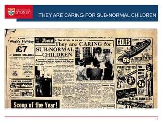 THEY ARE CARING FOR SUB-NORMAL CHILDREN




                                          2
 