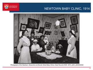NEWTOWN BABY CLINIC, 1914




Photographs of the Newtown, Alexandria and Bourke Street Baby Clinics, State Records NSW, 4873_a004_a004000006r

                                                                                                                  35
 