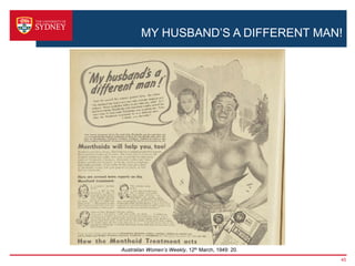 MY HUSBAND’S A DIFFERENT MAN!




Australian Women’s Weekly, 12th March, 1949: 20.
                                                   45
 