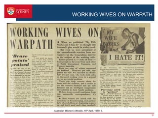 WORKING WIVES ON WARPATH




Australian Women’s Weekly, 15th April, 1959: 6.
                                                  51
 