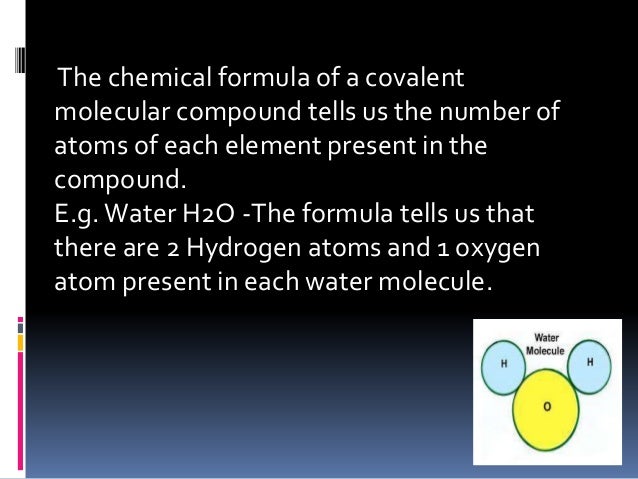How to write chemical formulas for molecular compounds