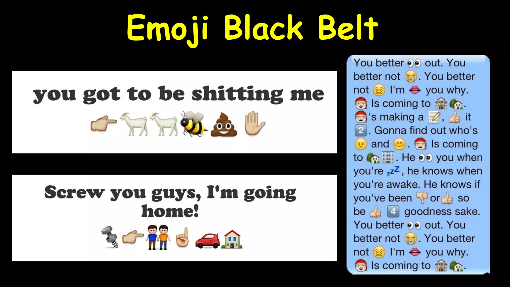 Emoji Black Belt
 