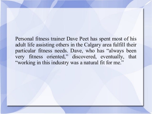 dave peet brings fitness to his community dave peet