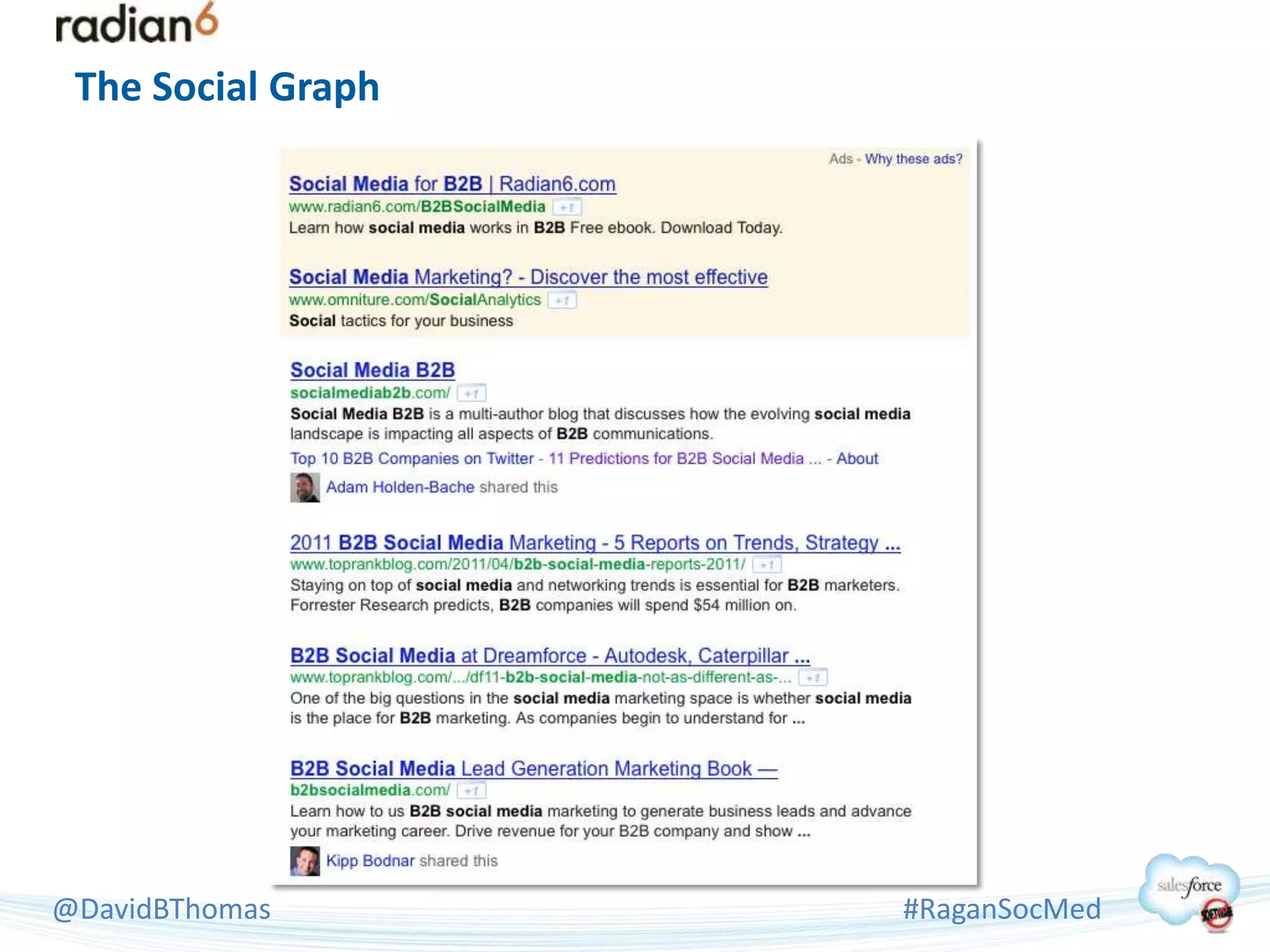 The Social Graph




@DavidBThomas       #RaganSocMed
 
