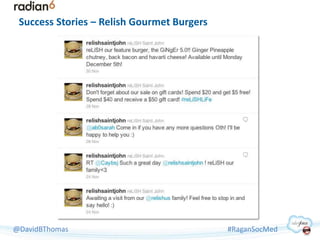 Success Stories – Relish Gourmet Burgers




@DavidBThomas                               #RaganSocMed
 