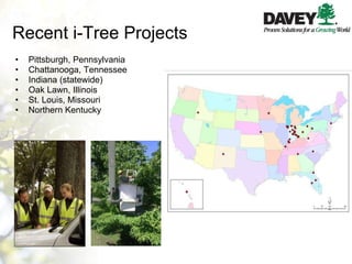 Recent i-Tree Projects Pittsburgh, Pennsylvania Chattanooga, Tennessee  Indiana (statewide) Oak Lawn, Illinois St. Louis, Missouri Northern Kentucky 