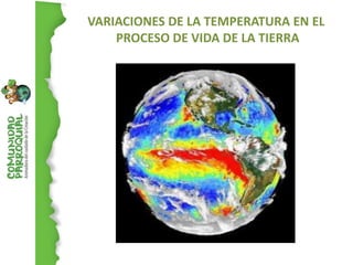 VARIACIONES DE LA TEMPERATURA EN EL
    PROCESO DE VIDA DE LA TIERRA
 