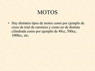 MOTOS ,[object Object]