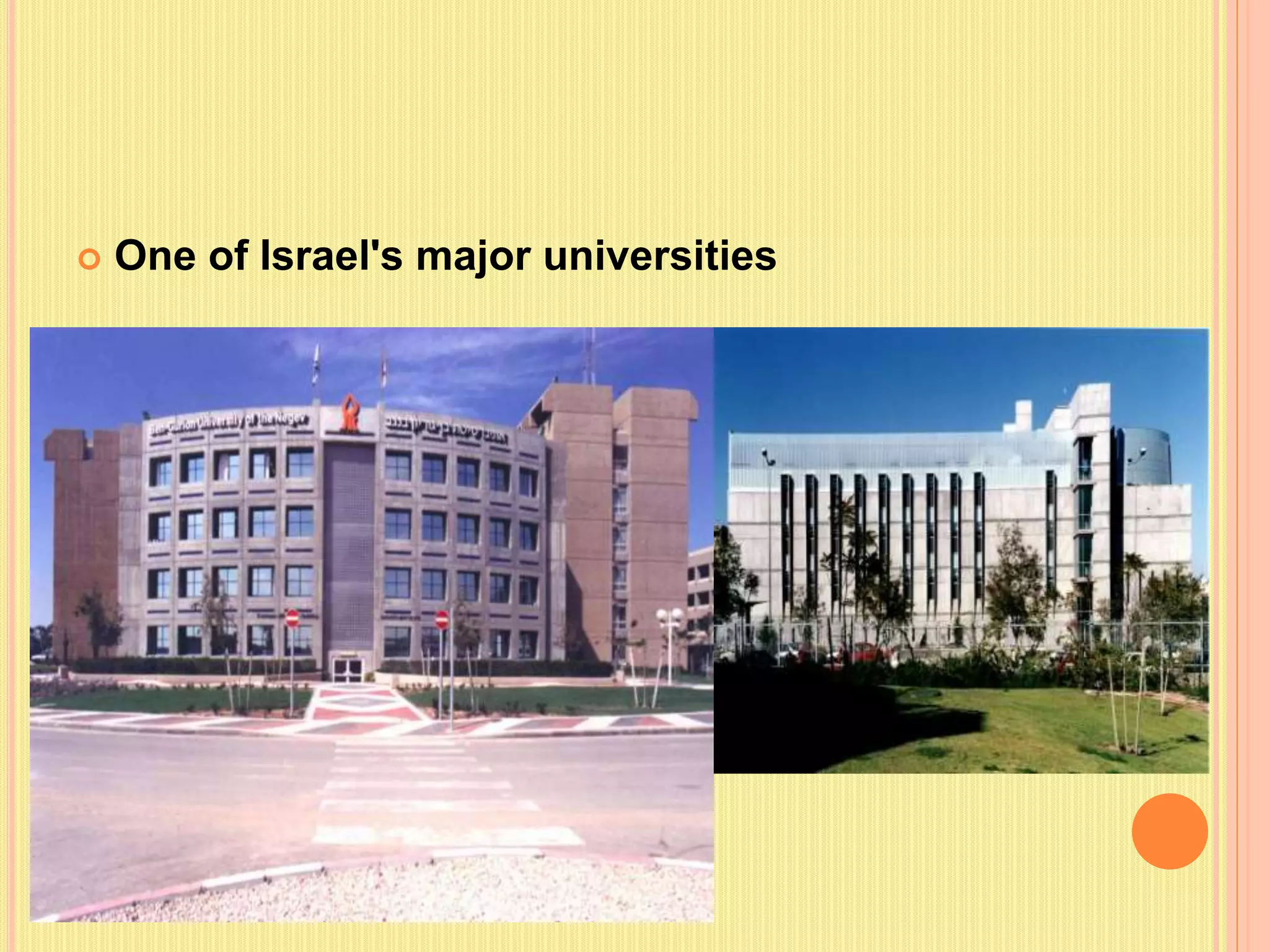  One of Israel's major universities
 