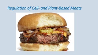 Regulation of Cell- and Plant-Based Meats
 