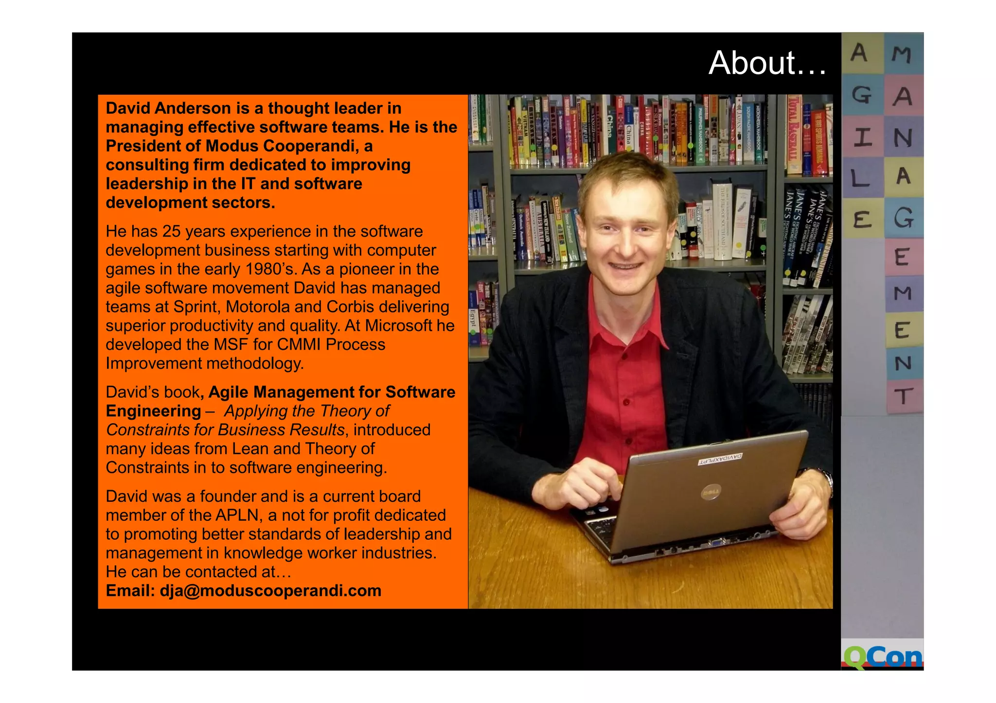 David Anderson Kanban At Q Con