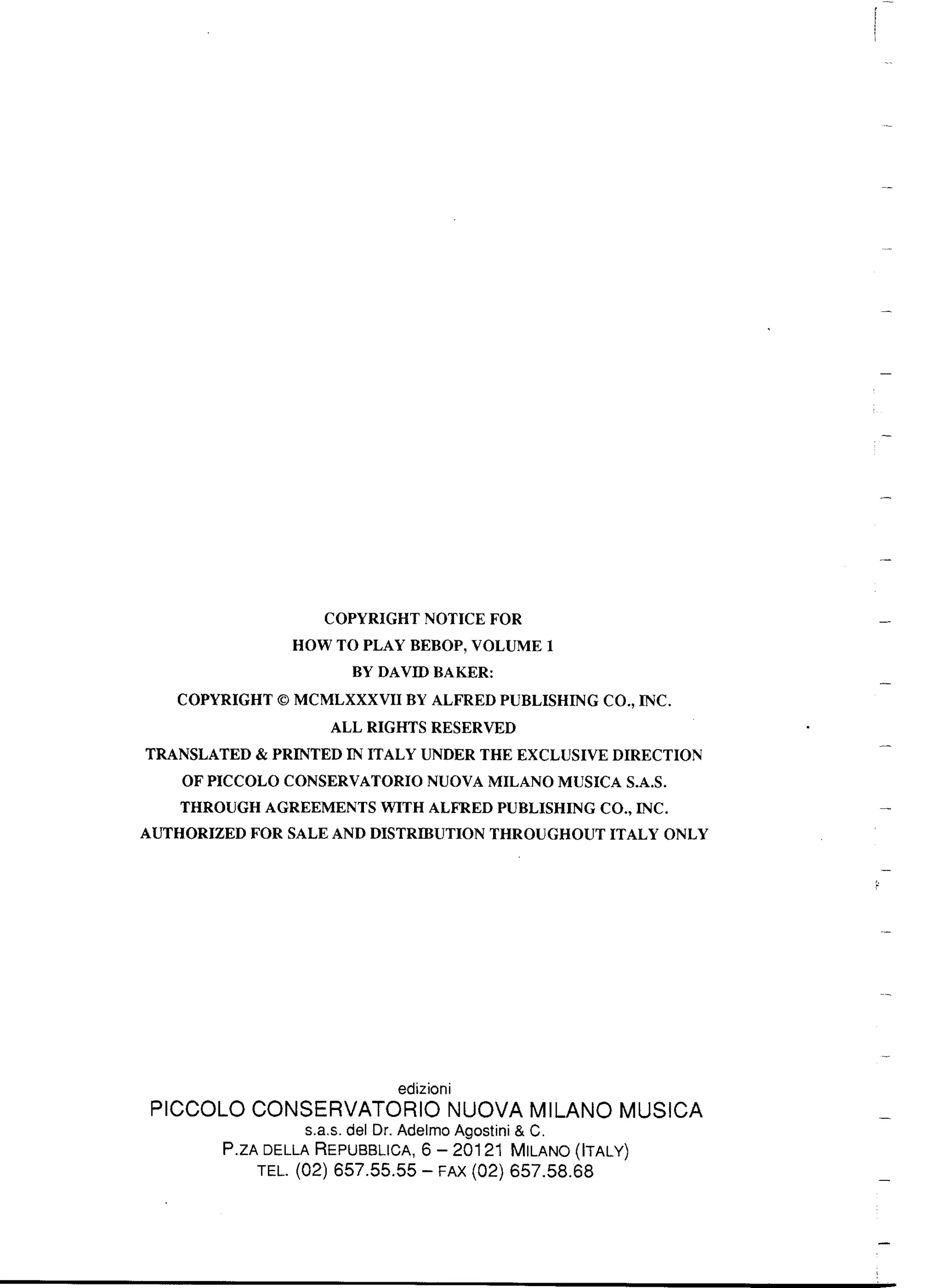David baker-how-to-play-bebop-vol-1-3 | PDF