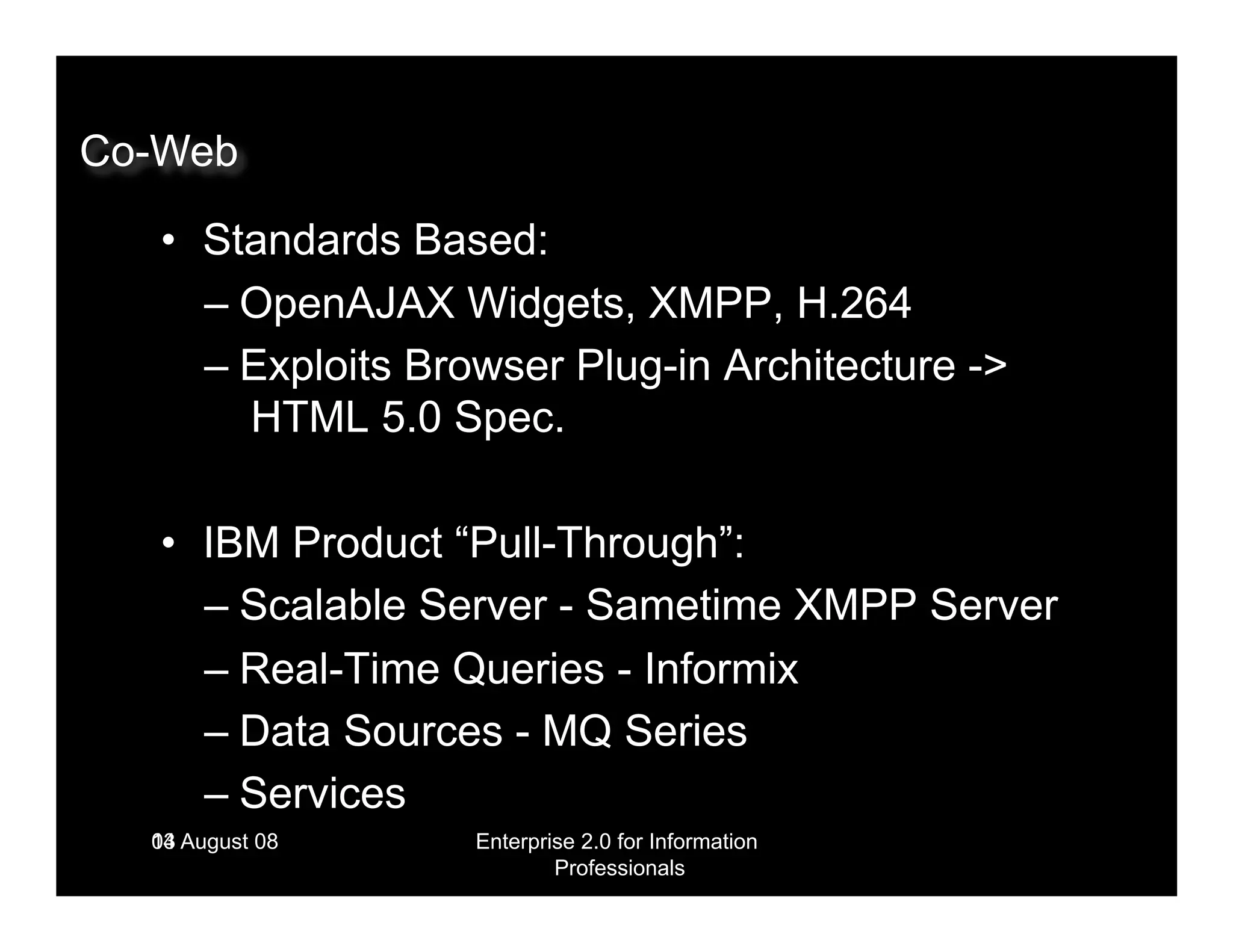 IBM Presentation, E2.0, Sydney | PPT