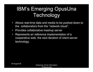 IBM Presentation, E2.0, Sydney | PPT