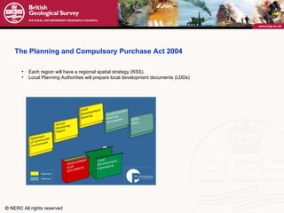 Each region will have a regional spatial strategy (RSS). Local Planning Authorities will prepare local development documents (LDDs) The Planning and Compulsory Purchase Act 2004  