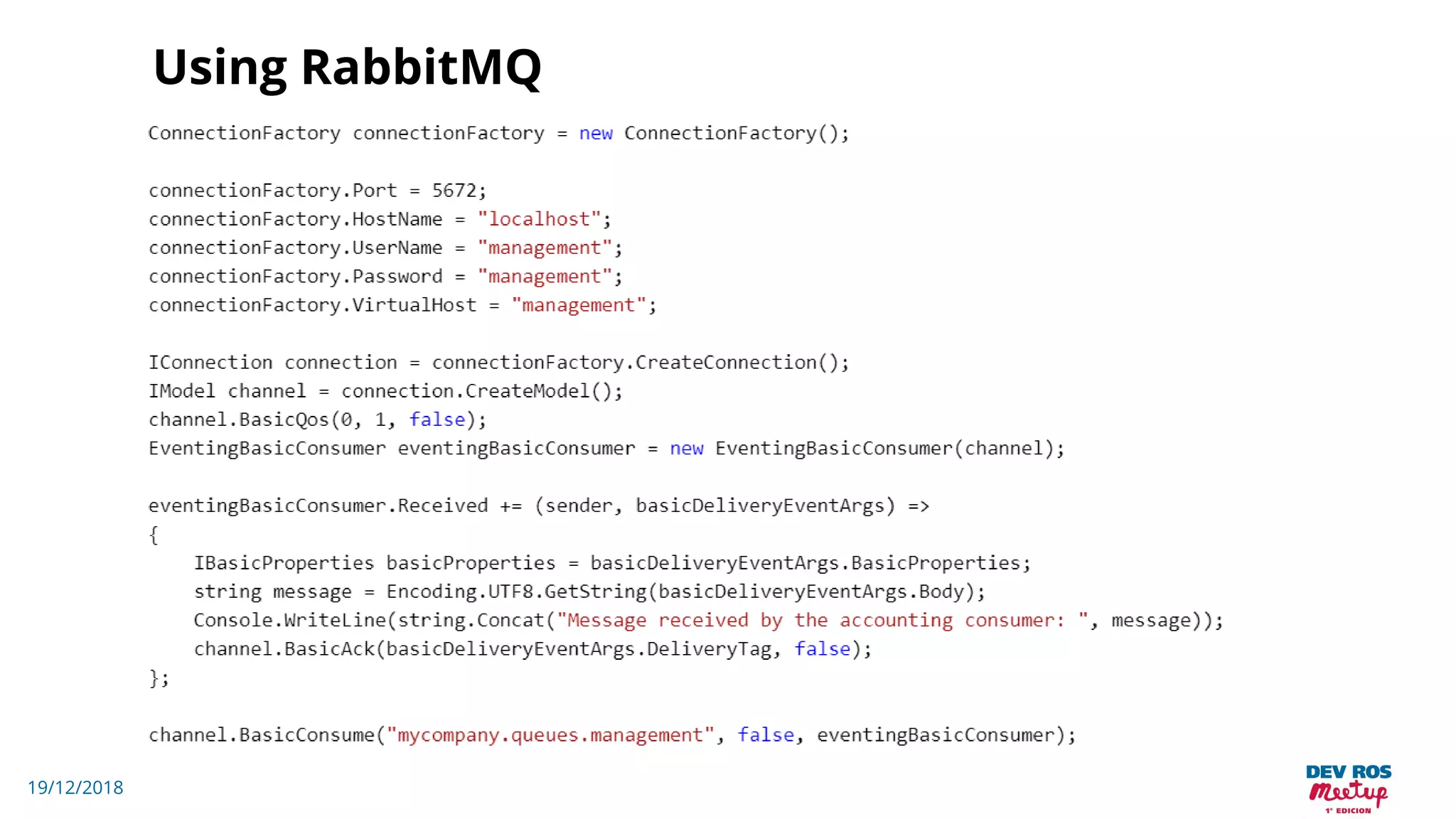 19/12/2018
Using RabbitMQ
 