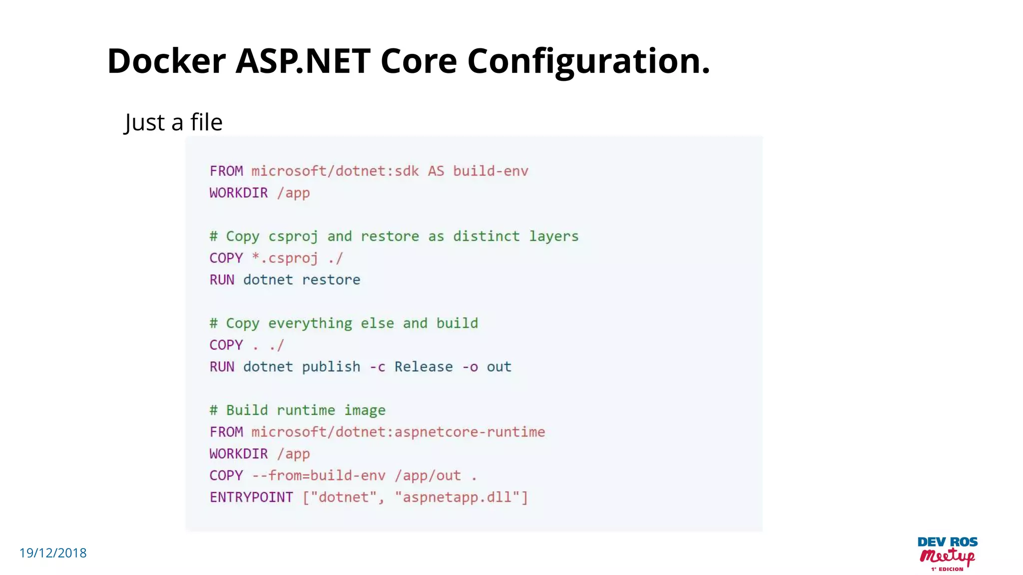 19/12/2018
Docker ASP.NET Core Configuration.
Just a file
 
