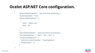 19/12/2018
Ocelot ASP.NET Core configuration.
 