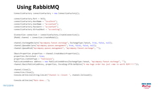 19/12/2018
Using RabbitMQ
 