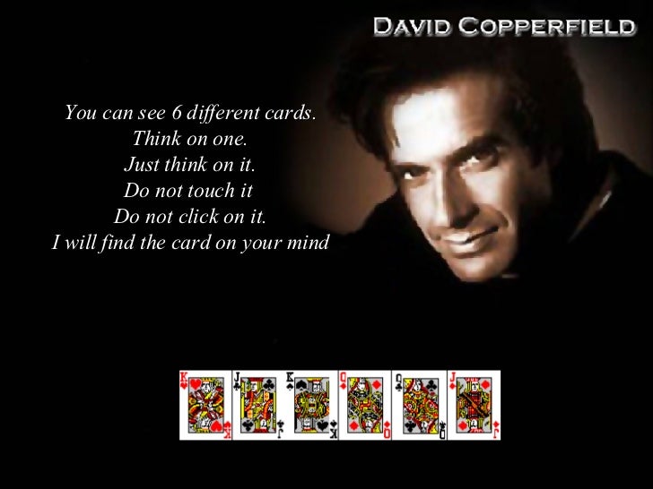 David Copperfield Card Trick