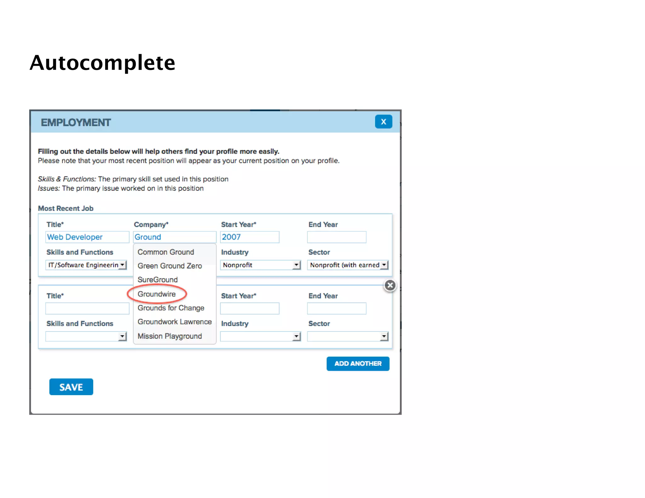 Autocomplete
 