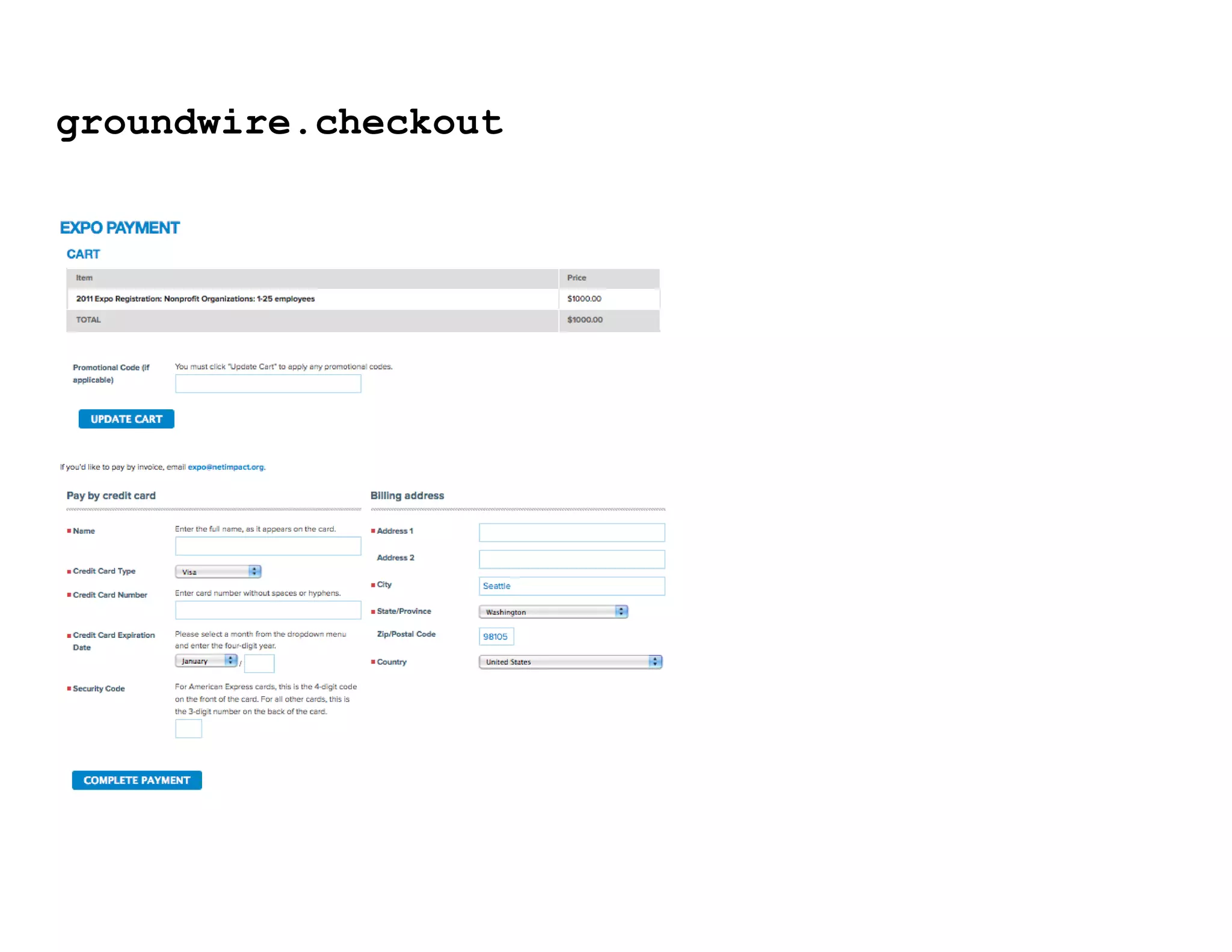 groundwire.checkout
 
