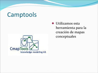 Camptools Utilizamos esta herramienta para la creación de mapas conceptuales 