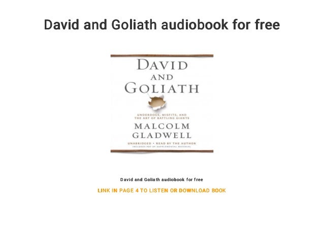 David And Goliath Audiobook For Free