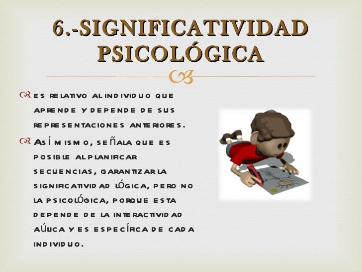 Resultado de imagen para significatividad psicologica