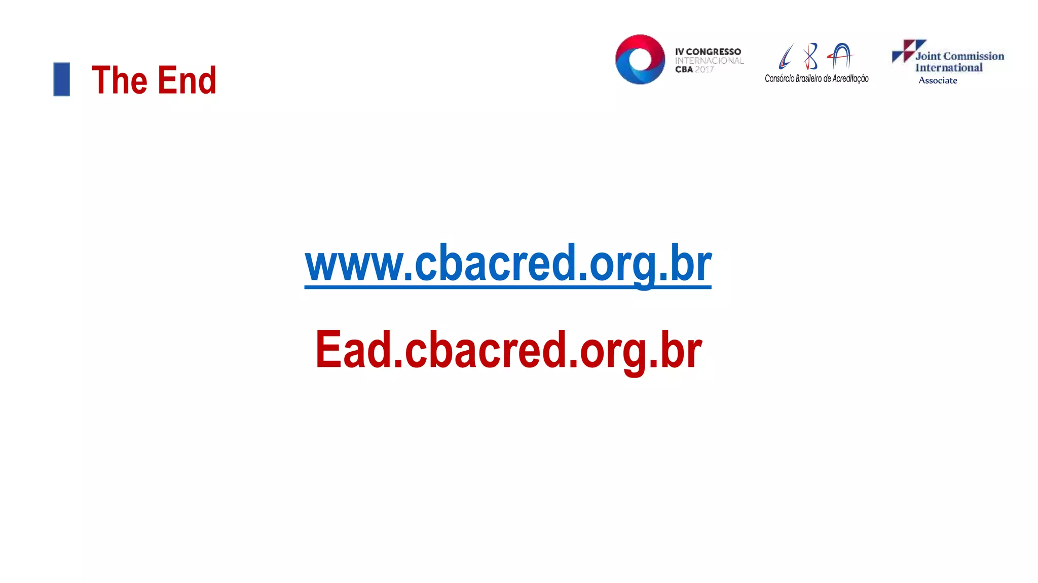 www.cbacred.org.br
Ead.cbacred.org.br
The End Associate
 