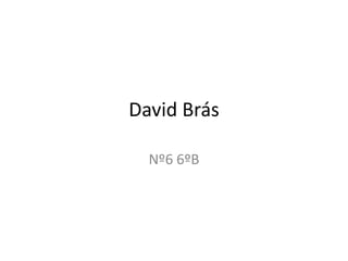 David Brás

  Nº6 6ºB
 