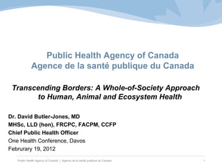 Transcending Borders: A Whole-of-Society Approach to Human, Animal and Ecosystem Health