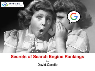 Secrets of Search Engine Rankings
by
David Carollo
 