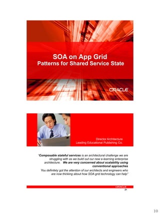 SOA on App Grid
Patterns for Shared Service State




                                                                   2...