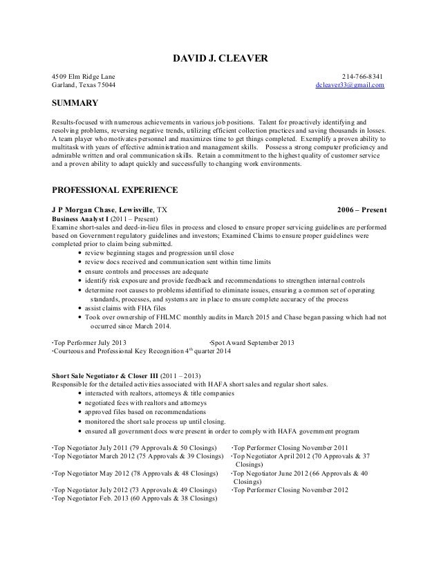 short sales negotiator