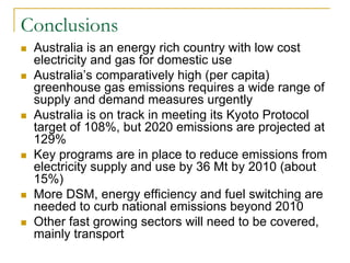 Australian Energy Efficiency and Demand Side Management Activities | PDF