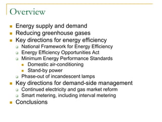 Australian Energy Efficiency and Demand Side Management Activities | PDF