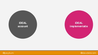 @paytium @davdebcom
iDEAL
account
iDEAL
implementatie
 