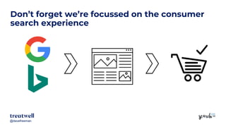 @davefreeman@davefreeman
Don’t forget we’re focussed on the consumer
search experience
 