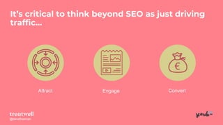 @davefreeman@davefreeman
It’s critical to think beyond SEO as just driving
traffic…
Attract ConvertEngage
 