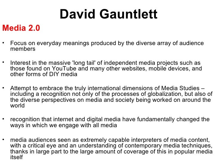 David gauntlett and media 2.0