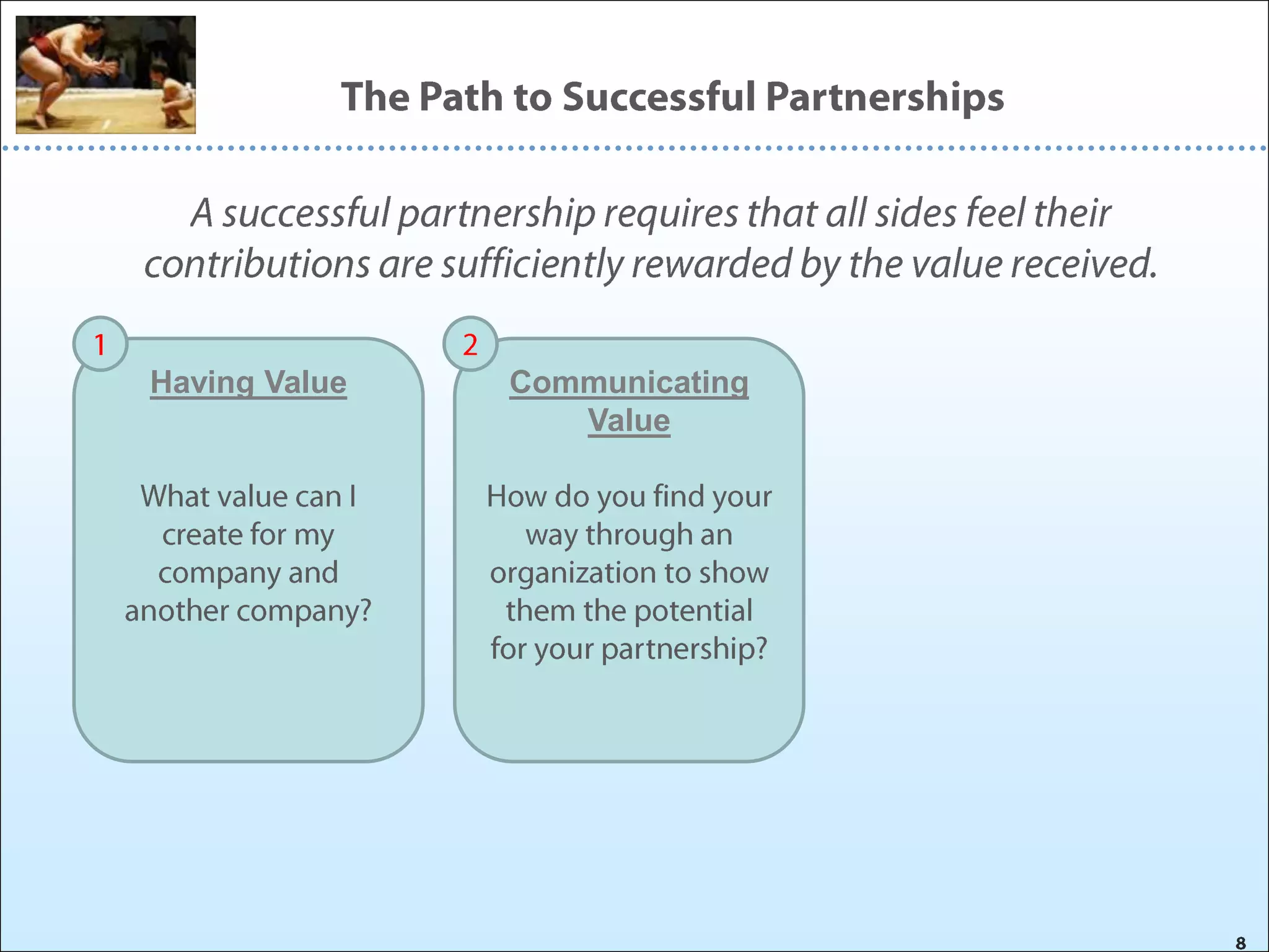 Having Value   Communicating
                  Value
 