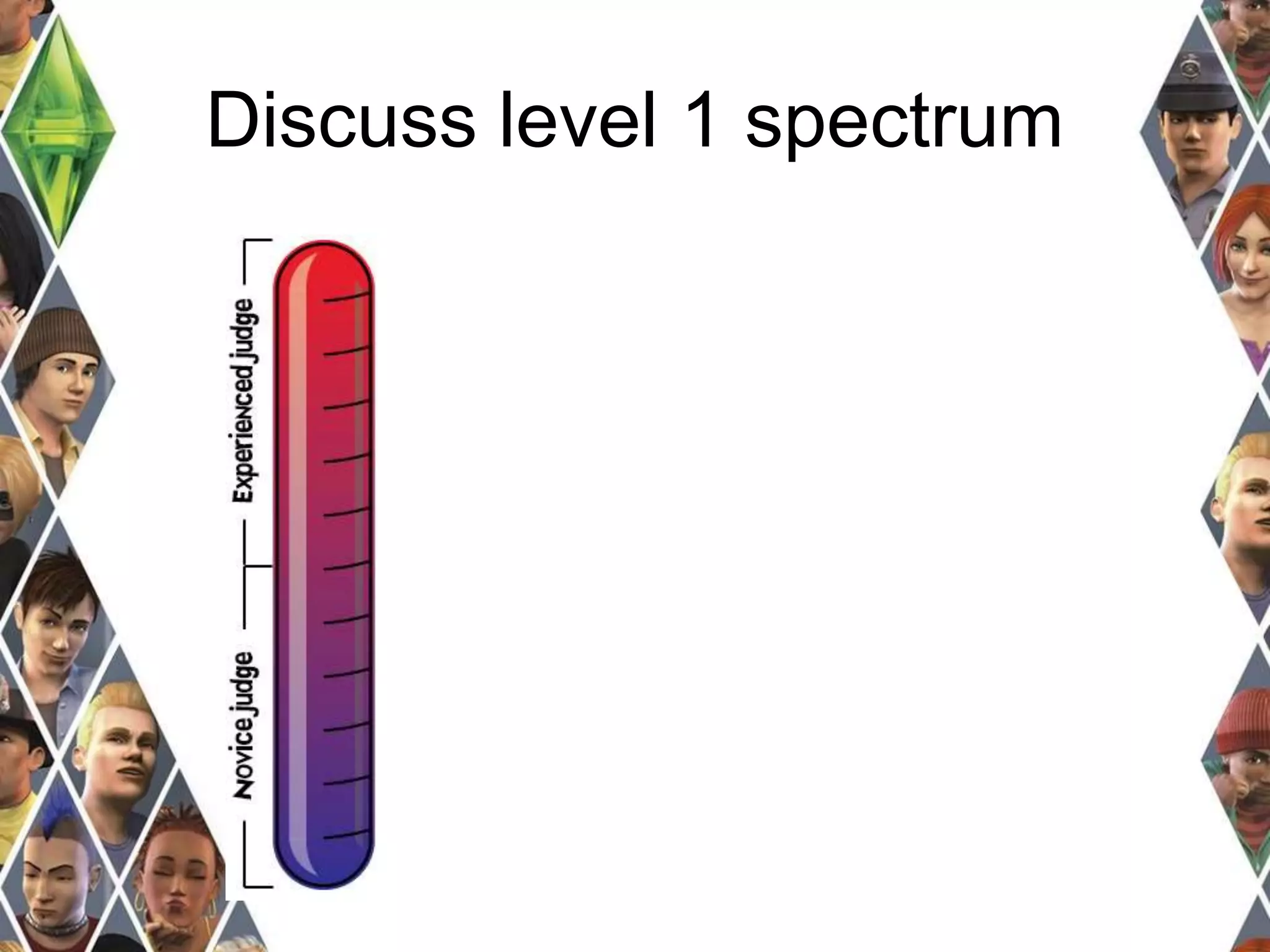 Discuss level 1 spectrum 
 