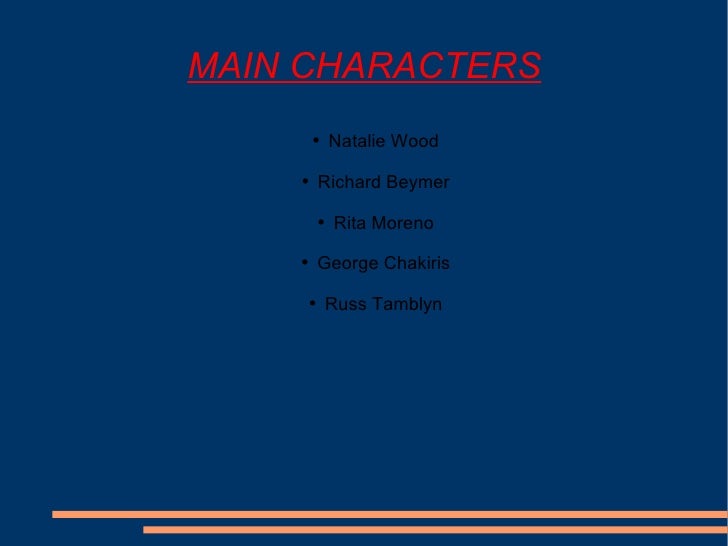 west side story character analysis West side story is the award-winning adaptation of the classic romantic tragedy on the west side of new york city one of the most developed characters. west side story character analysis West side story is the award-winning adaptation of the classic romantic tragedy on the west side of new york city one of the most developed characters.