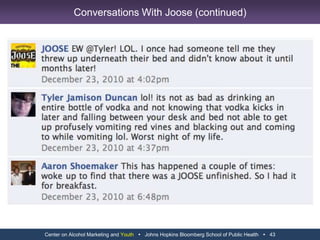Center on Alcohol Marketing and Youth   Johns Hopkins Bloomberg School of Public Health   31Youth on Budweiser Facebook Page
