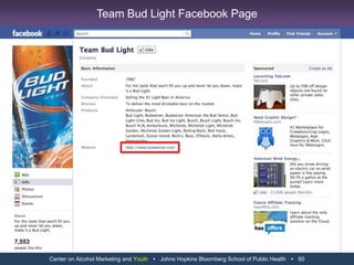 Center on Alcohol Marketing and Youth   Johns Hopkins Bloomberg School of Public Health   48Brand-Uploaded Videos on Captain Morgan USA Page
