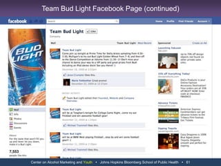 Center on Alcohol Marketing and Youth   Johns Hopkins Bloomberg School of Public Health   49User-Uploaded Videos on Captain Morgan USA Page